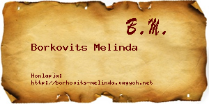 Borkovits Melinda névjegykártya