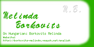melinda borkovits business card